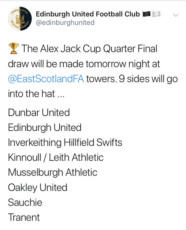Newtongrange Star v Bo'ness United 2019/20 Alex Jack Cup programme
